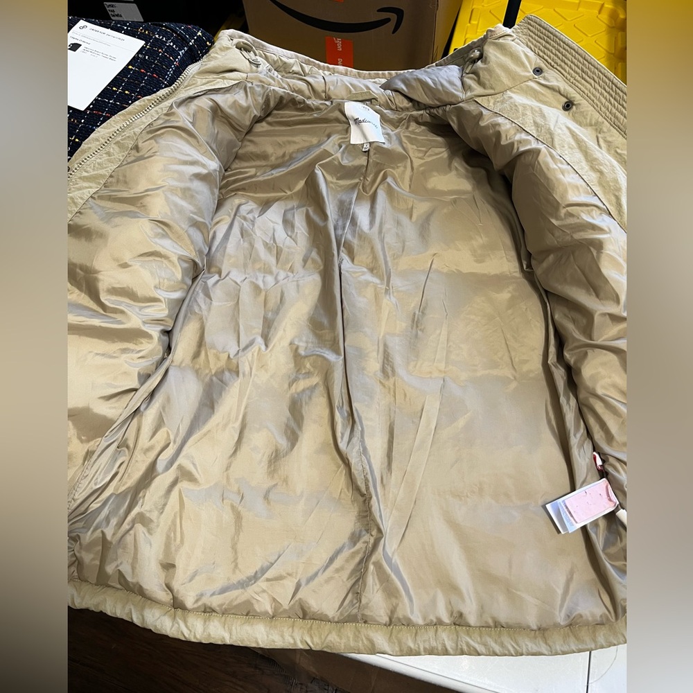 Madewell Ash Green Tokyo Puffer Jacket - Picture 8 of 12